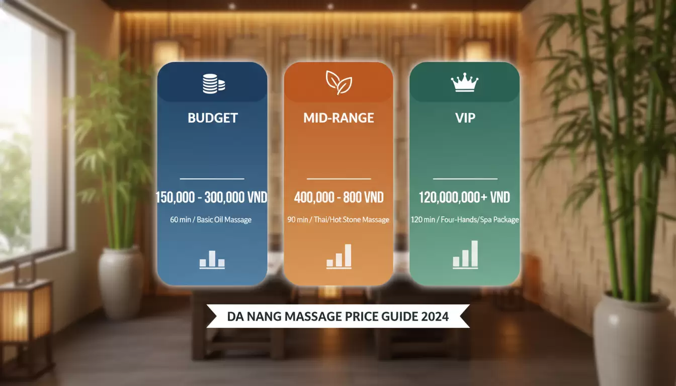 Detailed menu and massage price in Da Nang for VIP travelers